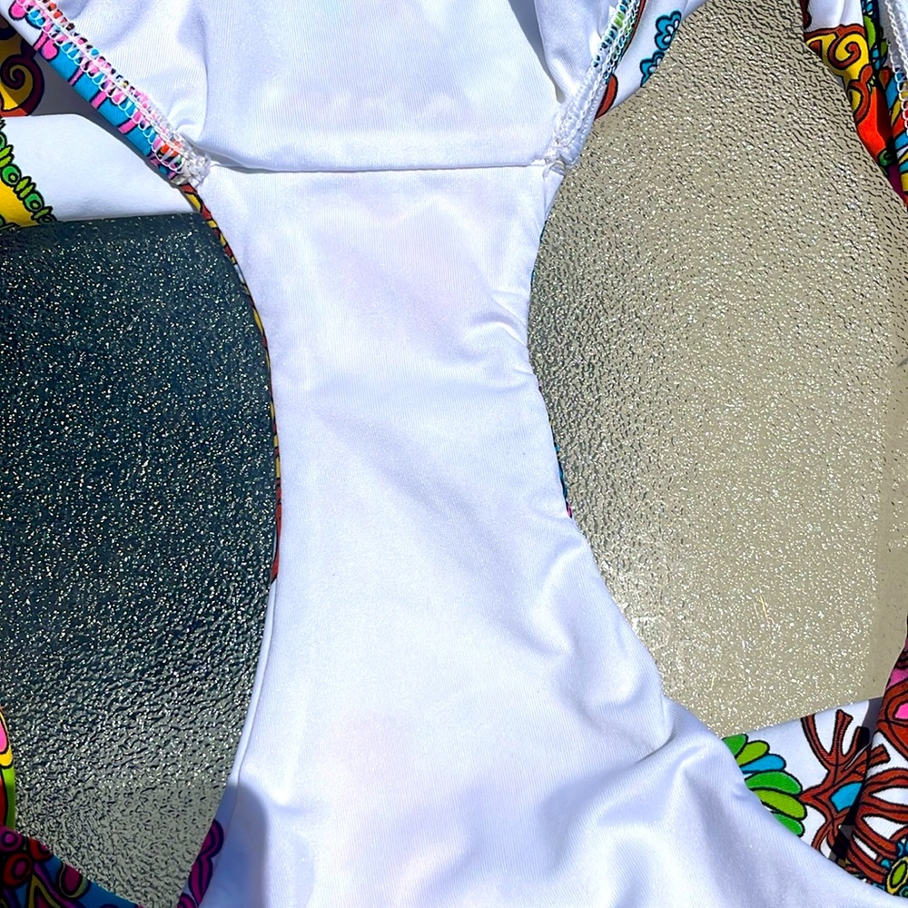 TRINA TURK Vibrant multicolor gold details bikini set -SZ 10 - Picture 8 of 11